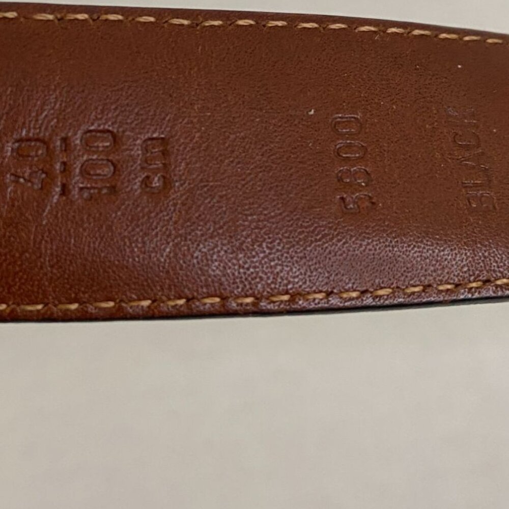 Coach 5800 Men's Black Leather Belt with Solid Brass Buckle Size 40 Professional - Picture 6 of 7